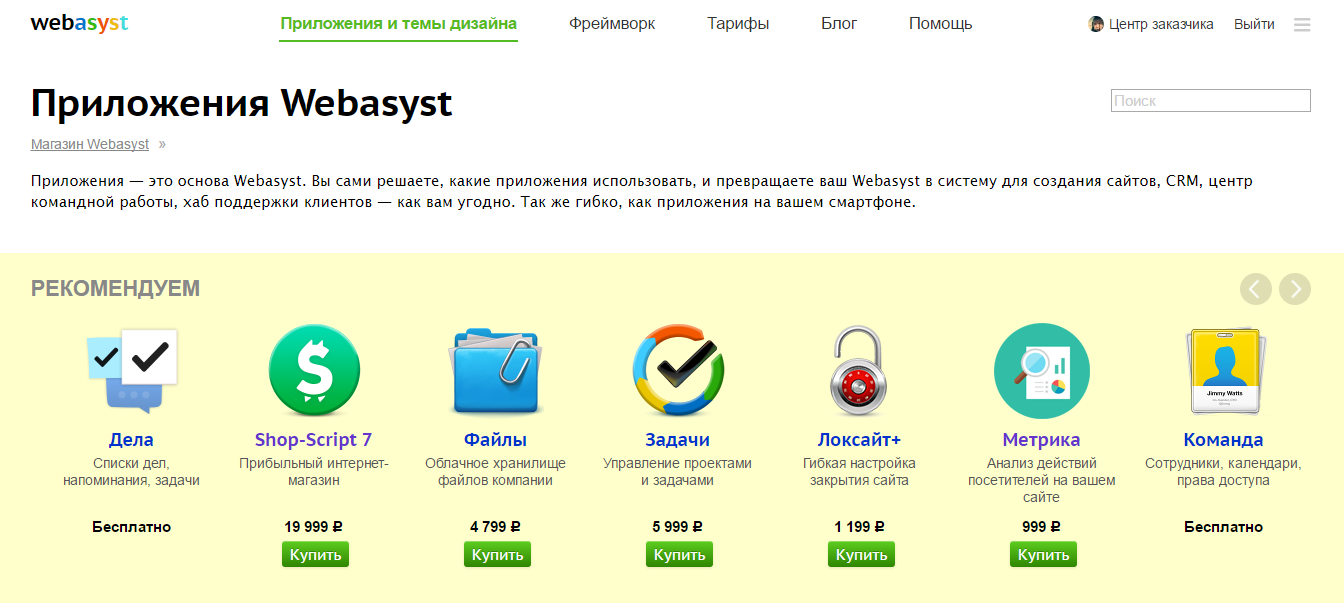 Webasyst карта сайта
