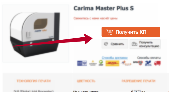 карточка товара в интернет магазине на платформе CS Cart