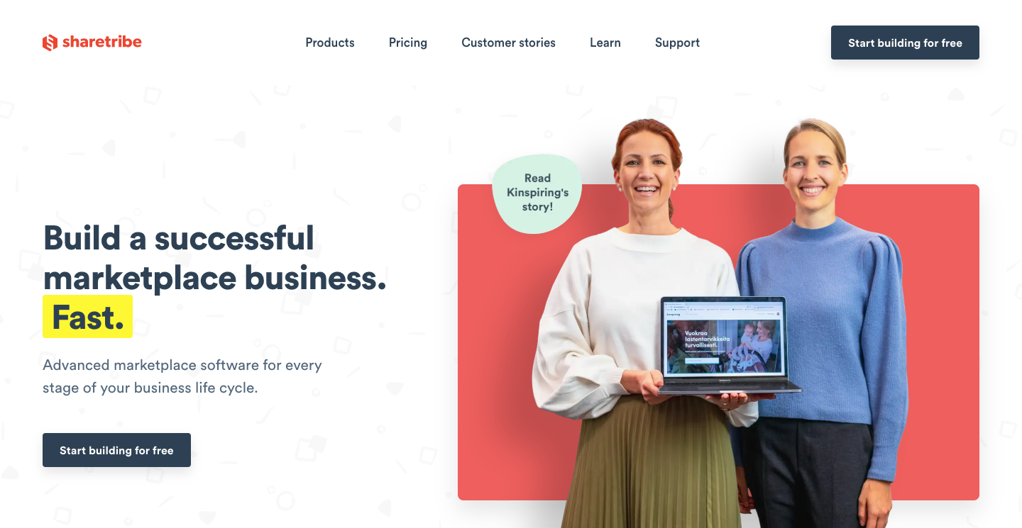 маркетплейс на sharetribe