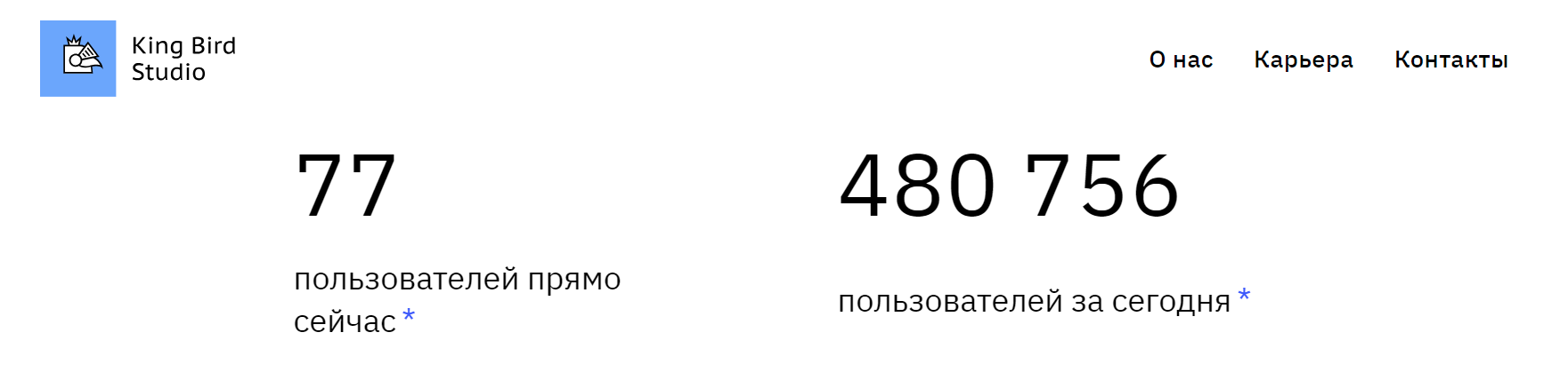 KingBird Studio (разработка мобильных приложений) использует сайт, построенном на Salesforce