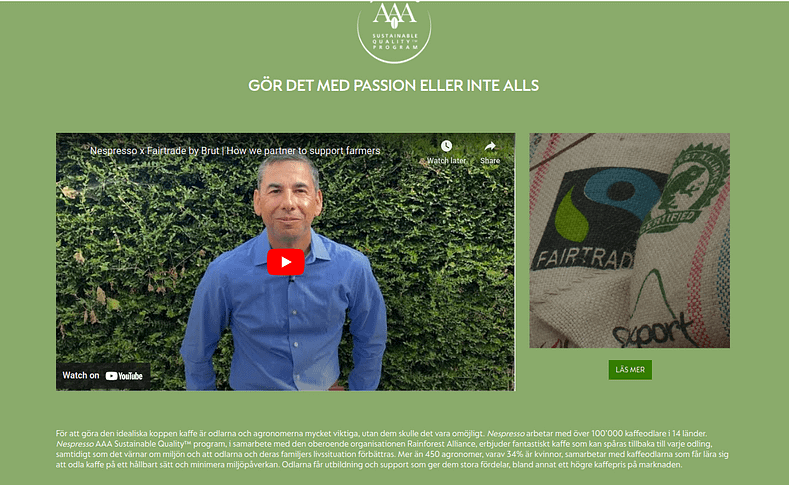 Постинг видео для Nespresso