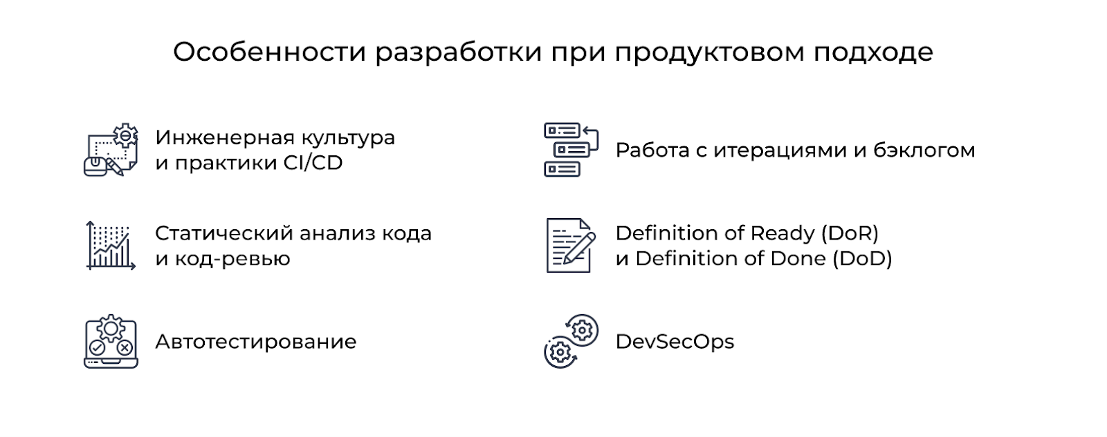 Особенности разработки при продуктовом подходе
